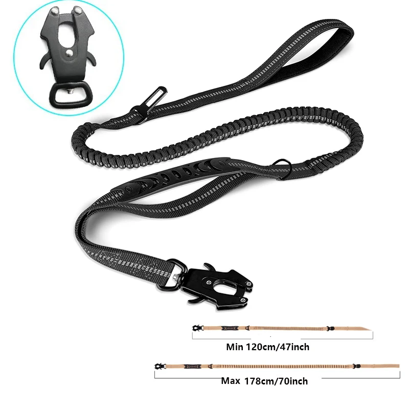 Bungee Dog Leash Shock Absorbing - Hiçbir çekme köpek tasma yansıtıcı şok