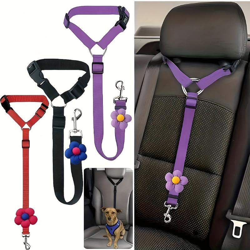 Dog Seat Belt Harness Safety Tether - Evcil hayvan araba emniyet kemeri ayarlanabilir