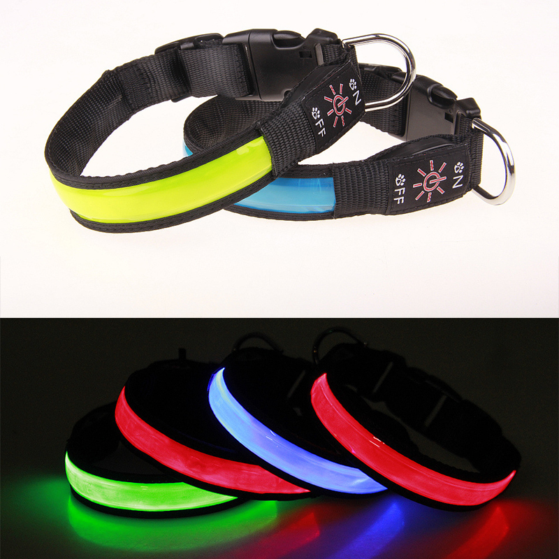 Led Dog Collar Glowing Rechargeable Usb - Pinkycolor USB şarj LED köpek tasması