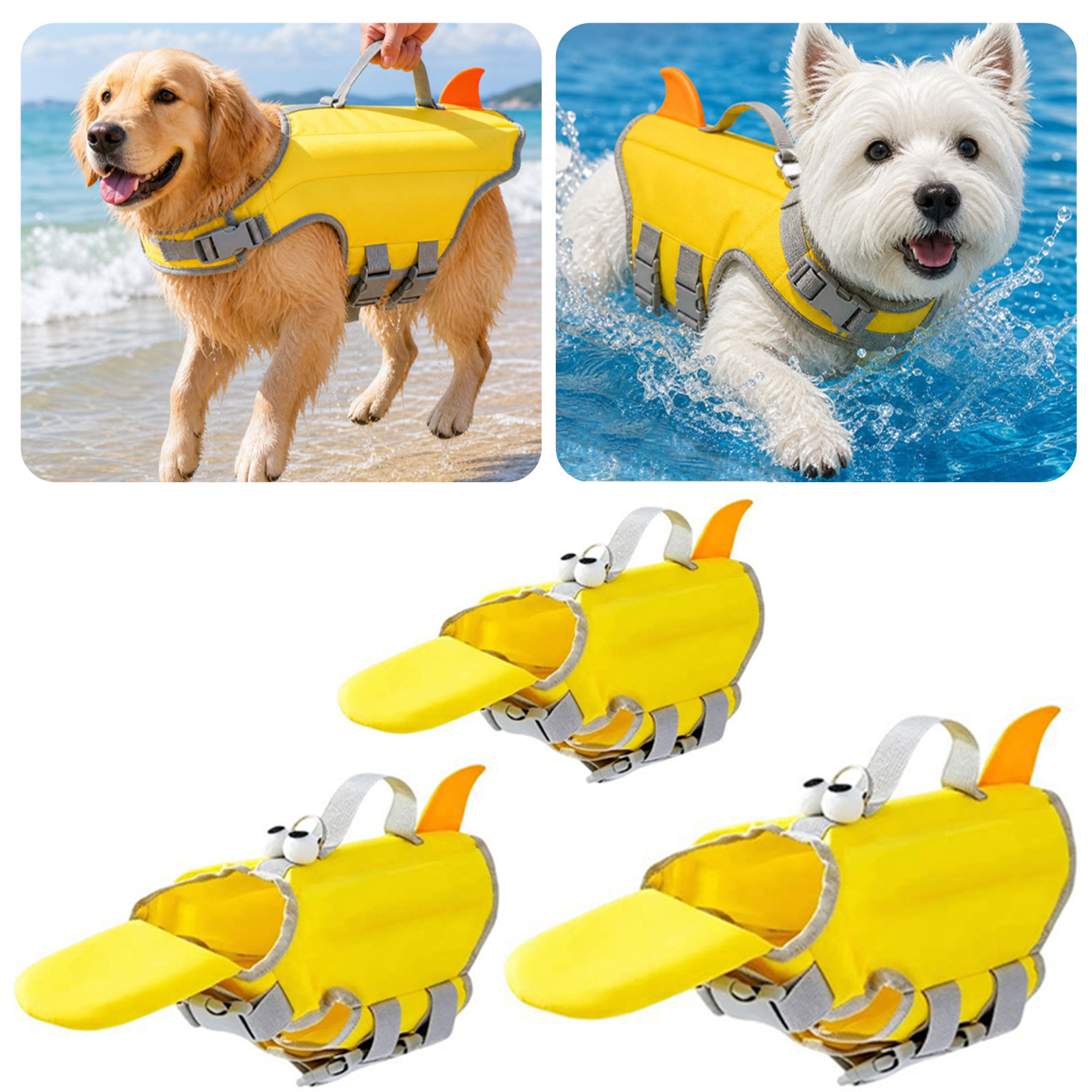 Dog Life Jacket Vest Buoyancy Handle - Köpek Can Yeleği Yüksek Yüzdürme özelliğine