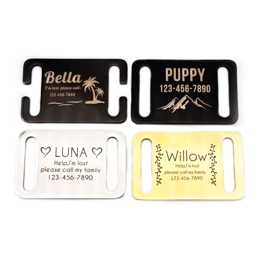 Reflective Dog Collar Personalized Engraved - Kişiselleştirilmiş Pet KIMLIK Etiketi Kaydırmalı İsim