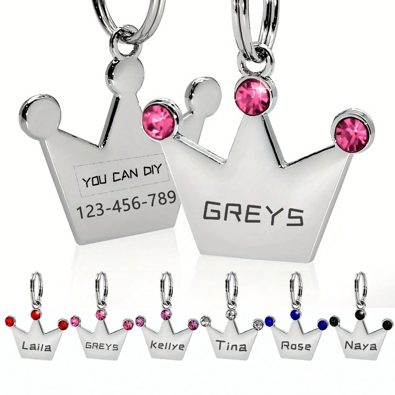 Reflective Dog Collar Personalized Engraved - Çift Taraflı Kişiselleştirilmiş Pet KIMLIK Etiketi