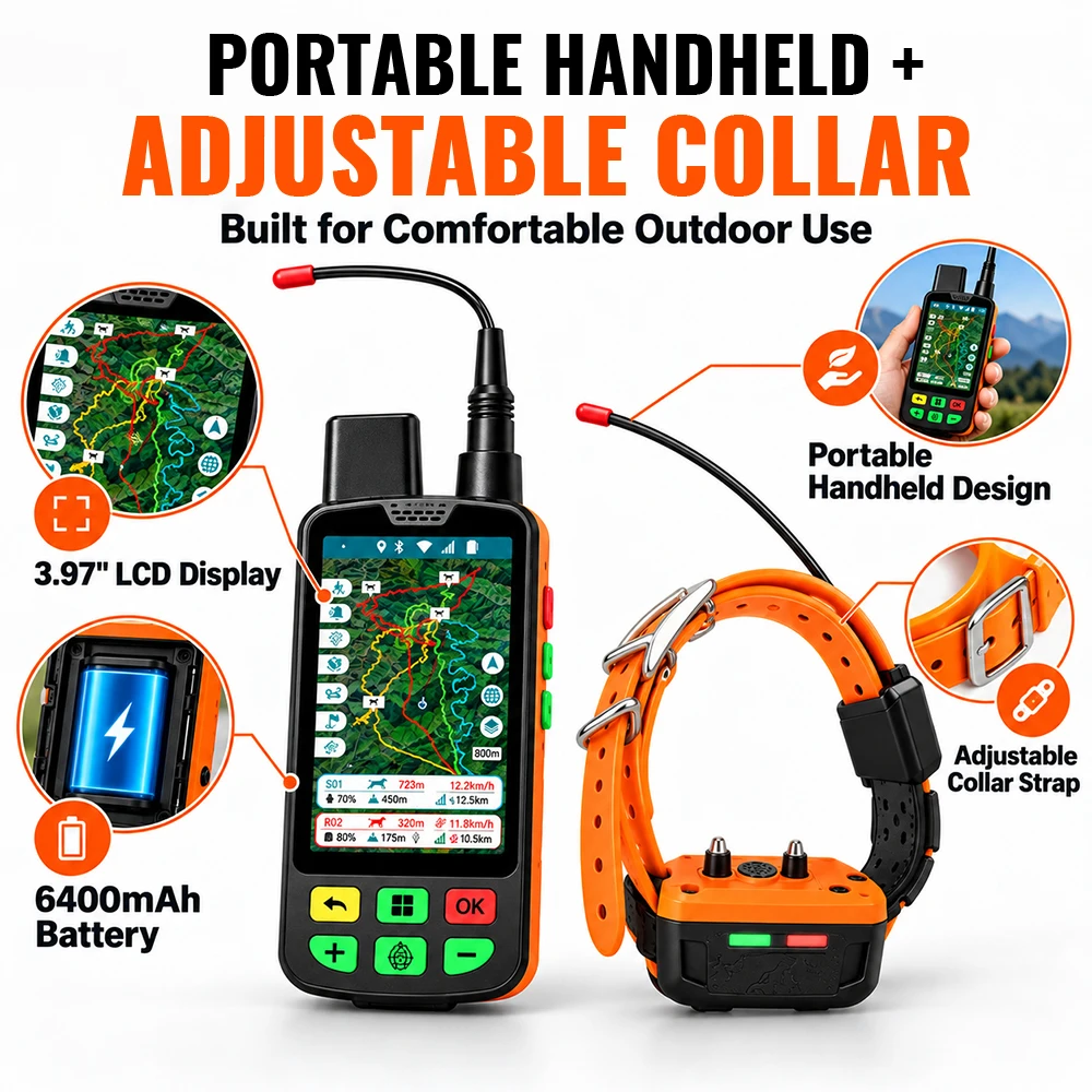 Dog Gps Tracker Collar 4G Waterproof - SIHAO Evcil Hayvan Eğitim Takip Cihazı,