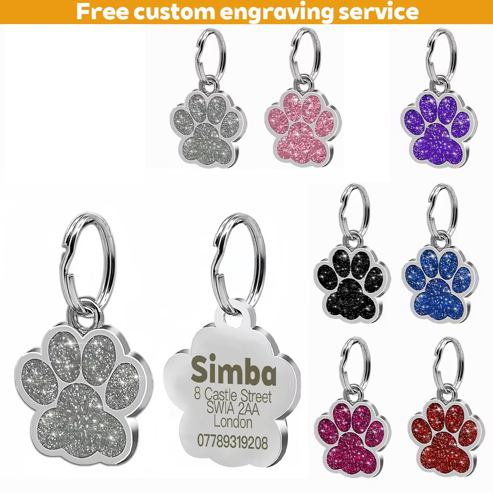 Reflective Dog Collar Personalized Engraved - Kişiselleştirilmiş Evcil Hayvan Kimlik Etiketi, Ücretsiz