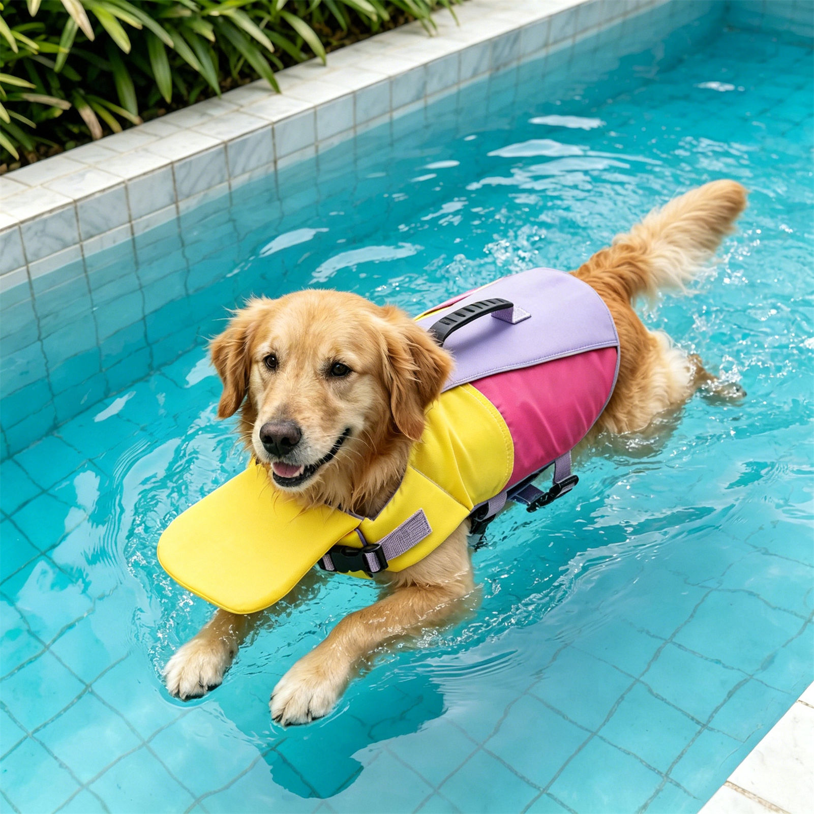 Dog Life Jacket Vest Buoyancy Handle - Köpek Can Yeleği Ayarlanabilir Yüzdürme Yeleği