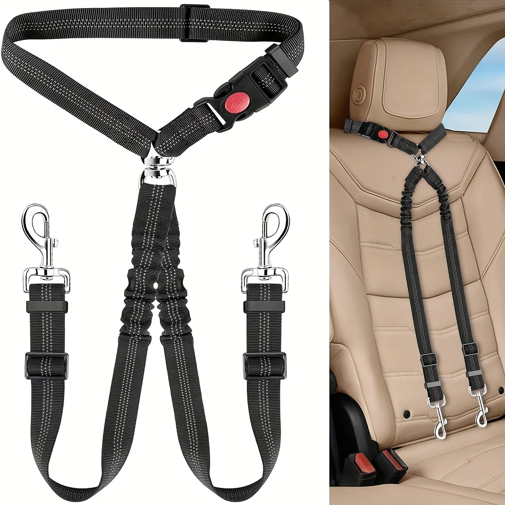 Dog Seat Belt Harness Safety Tether - Araba İçin Köpek Emniyet Kemeri, Elastik