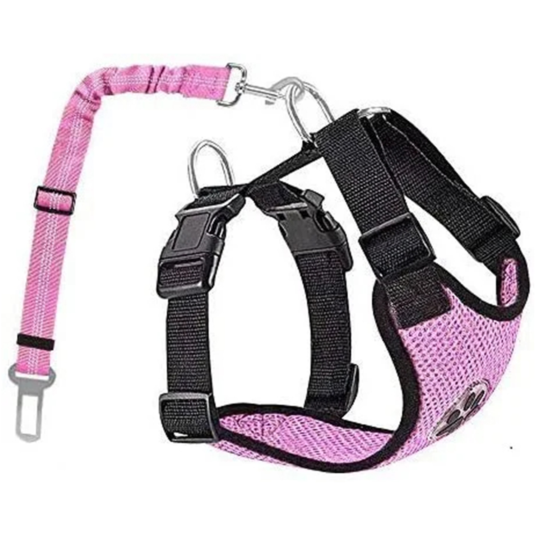 Dog Seat Belt Harness Safety Tether - Köpek araba koşum emniyet kemeri seti,