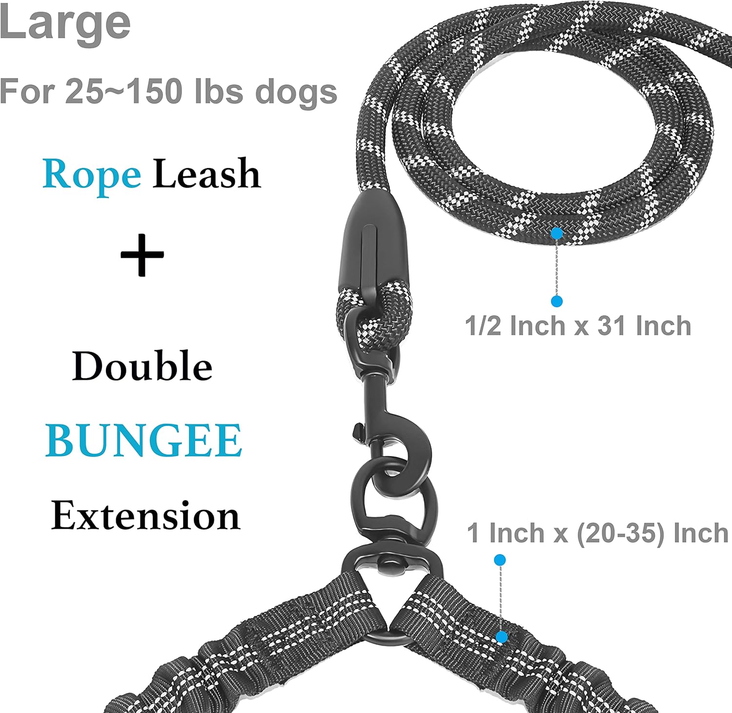 Çift Köpek Tasması, Çift Köpek - Bungee Dog Leash Shock Absorbing incelemesi ve fiyatı