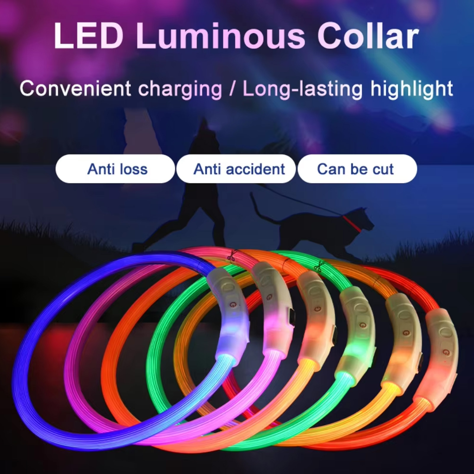 Led Parlayan köpek tasması Dc5 - Led Dog Collar Glowing Rechargeable Usb incelemesi ve fiyatı