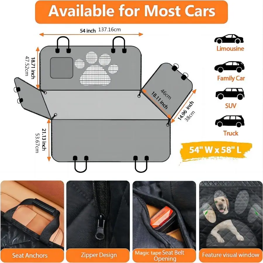 Arka Koltuk için Köpek Araba K - Dog Car Seat Cover Waterproof Back Seat incelemesi ve fiyatı