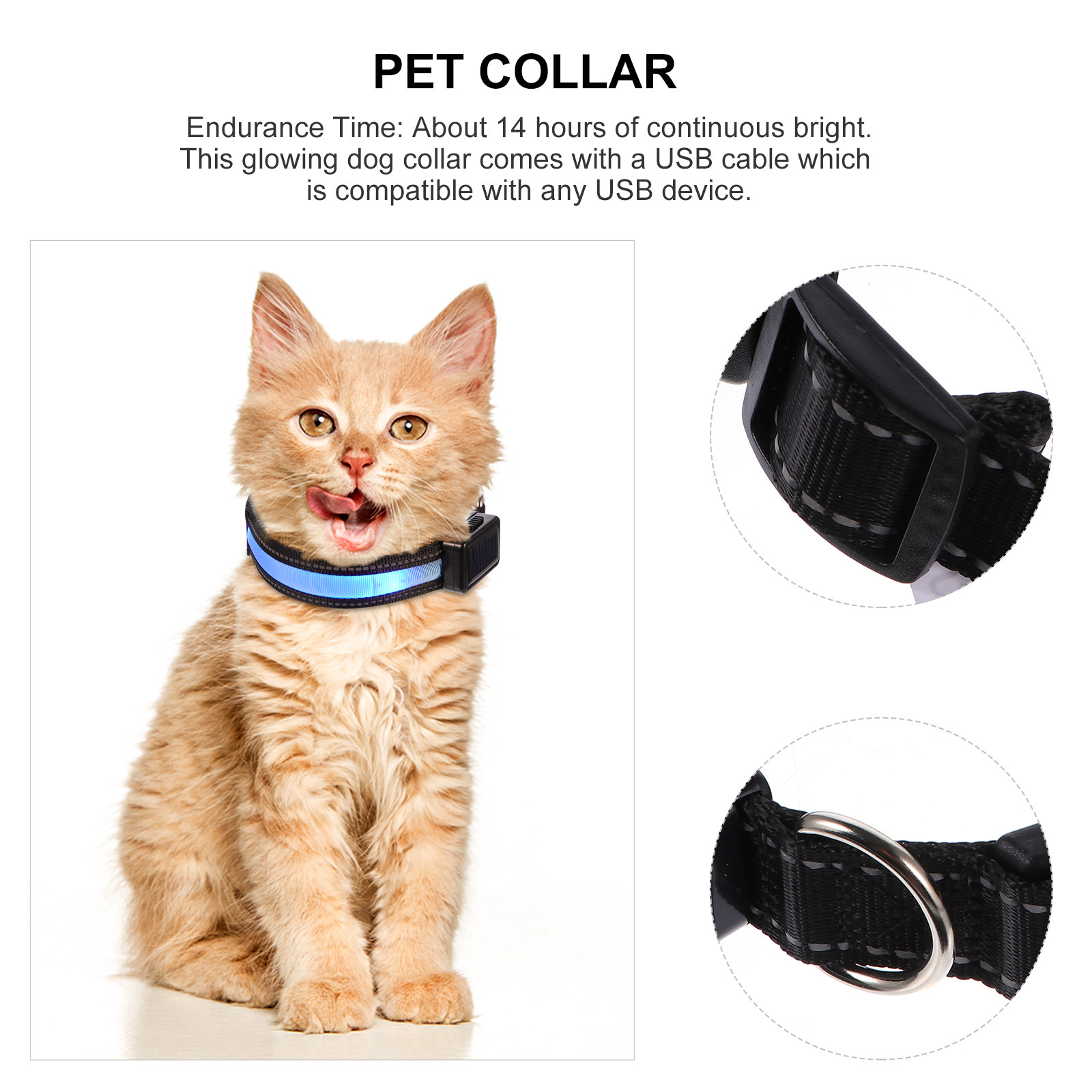 1 Takım USB Şarj Edilebilir LE - Led Dog Collar Glowing Rechargeable Usb incelemesi ve fiyatı