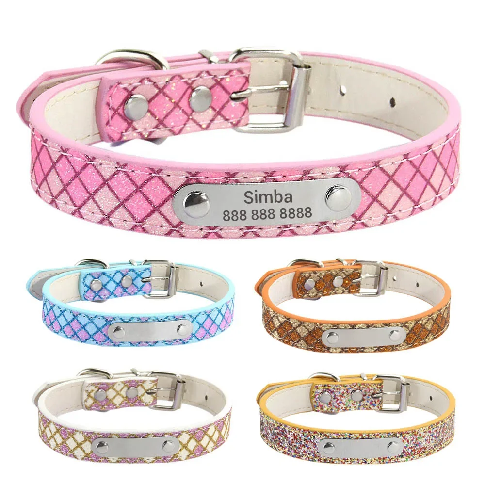 Adı ile özel Bling deri köpek  - Reflective Dog Collar Personalized Engraved incelemesi ve fiyatı