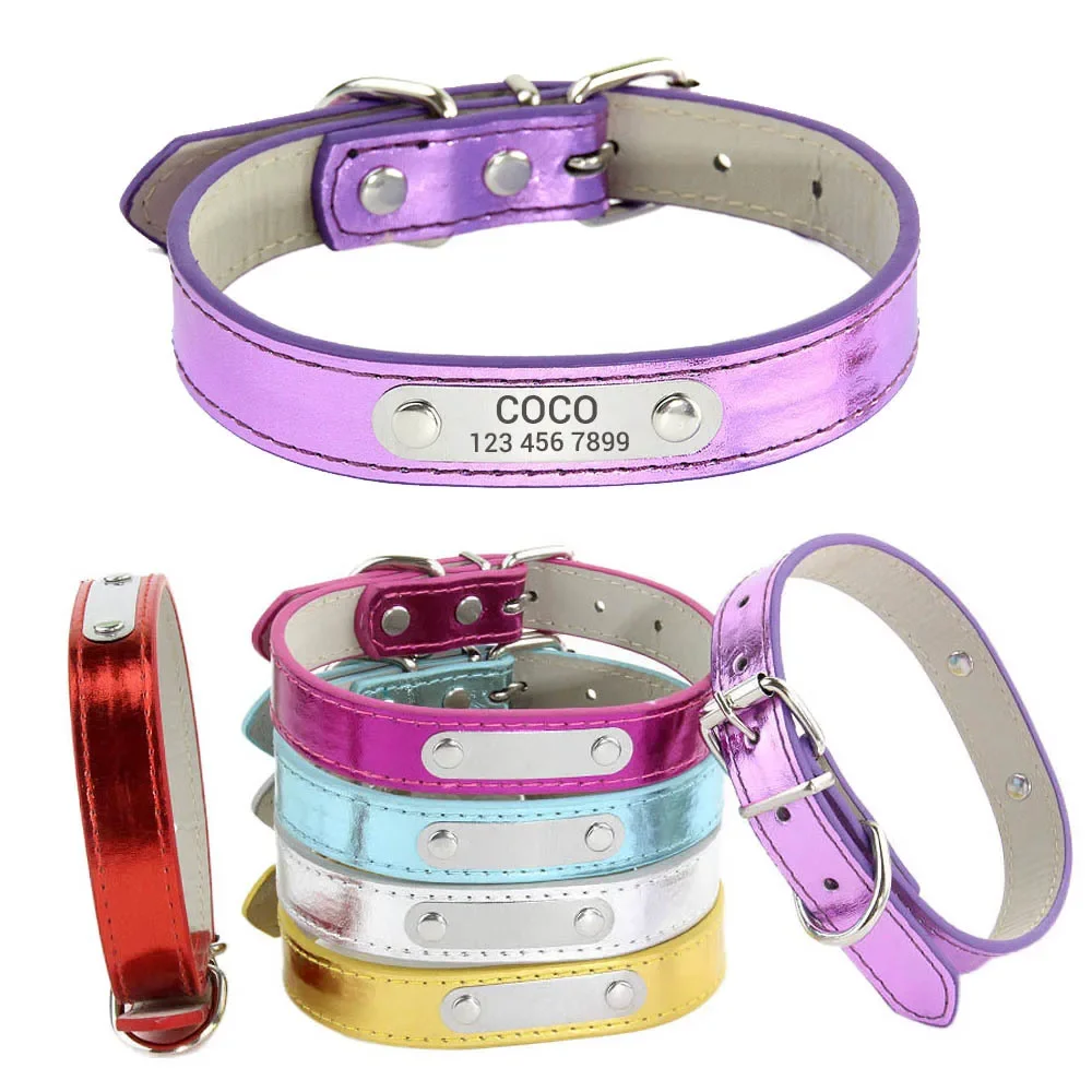 Adı ile özel Bling deri köpek  - Reflective Dog Collar Personalized Engraved incelemesi ve fiyatı