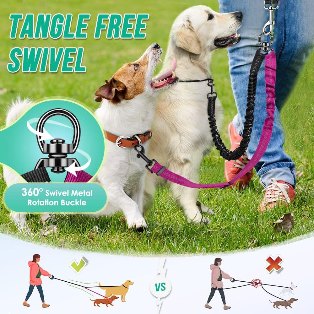 Iki köpek kurşun, 2 in 1 yükse - Bungee Dog Leash Shock Absorbing incelemesi ve fiyatı