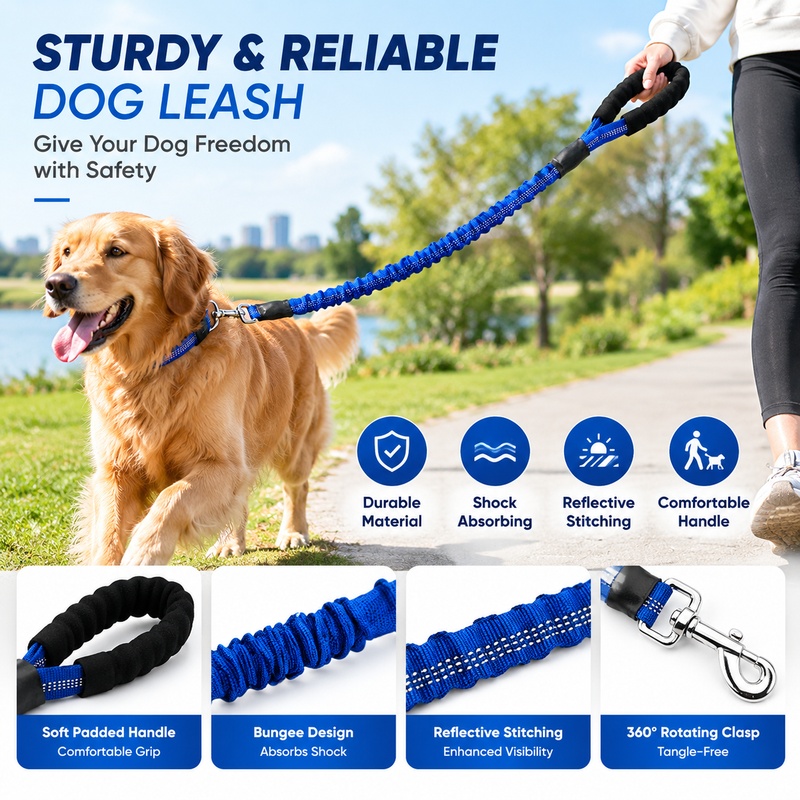 Orta ve Büyük Boy Köpekler İçi - Bungee Dog Leash Shock Absorbing incelemesi ve fiyatı