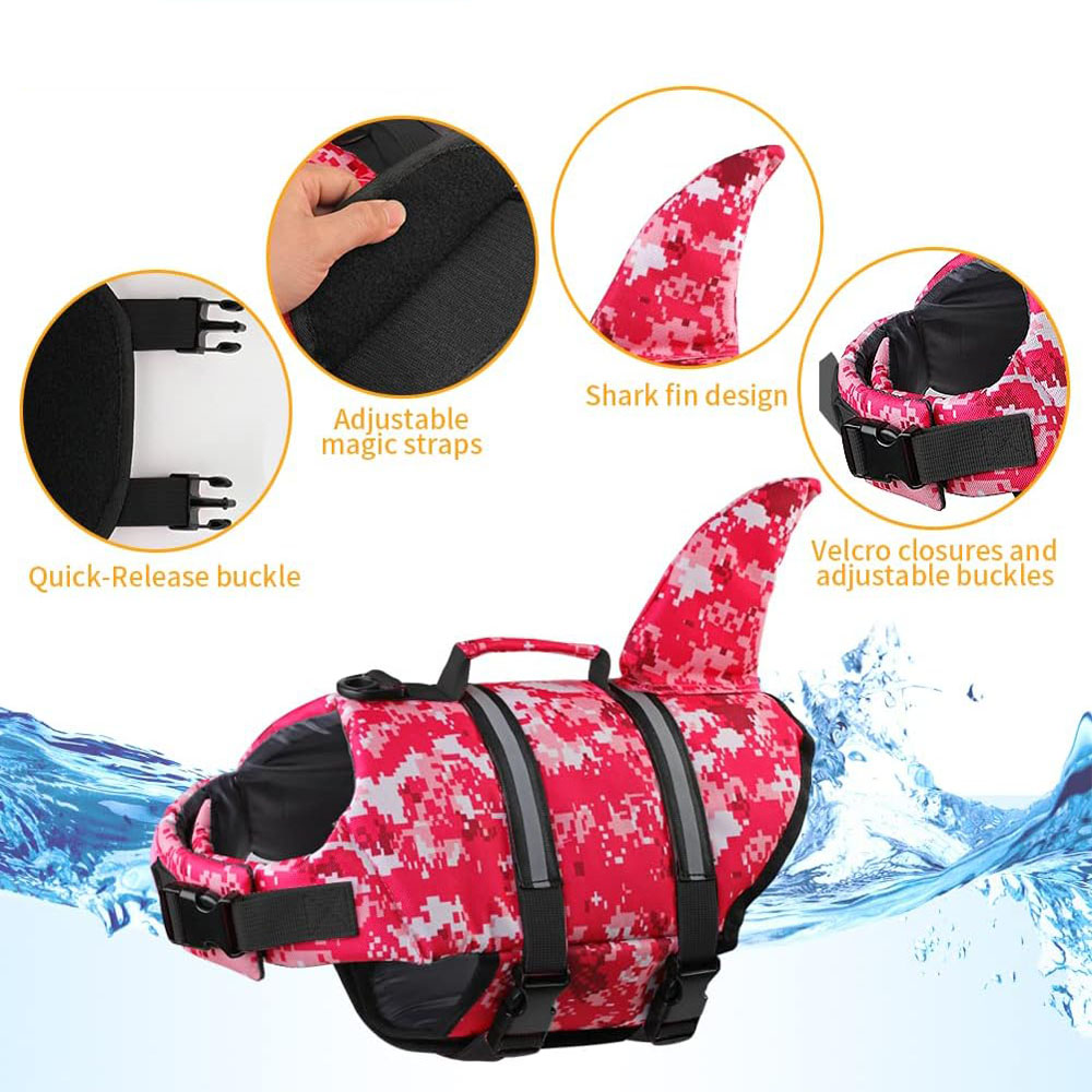 Köpek can yeleği köpekbalığı y - Dog Life Jacket Vest Buoyancy Handle incelemesi ve fiyatı