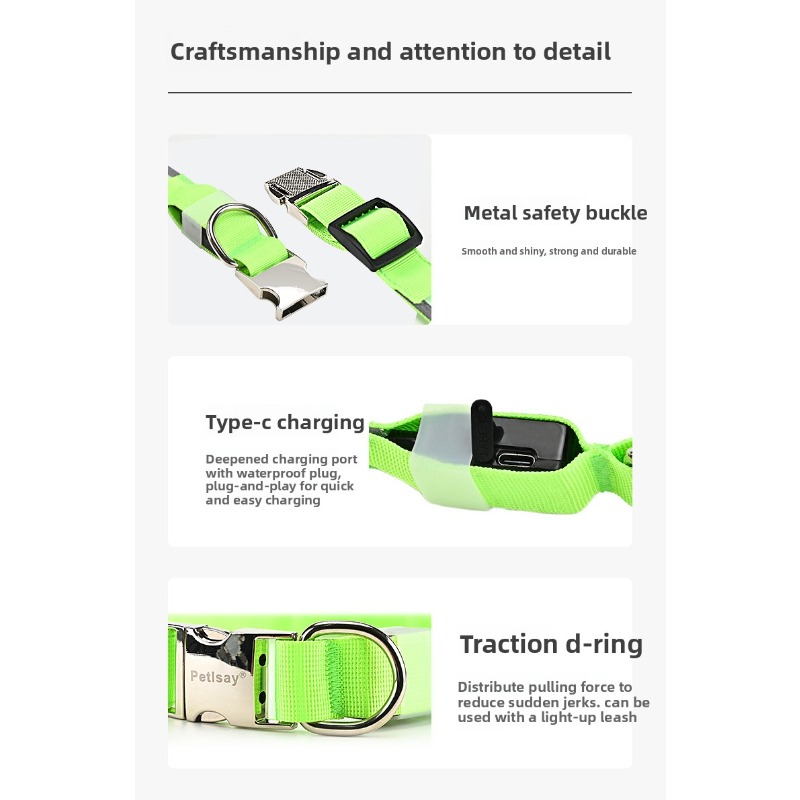 LED Fiber Optik Işıklı Köpek T - Led Dog Collar Glowing Rechargeable Usb incelemesi ve fiyatı