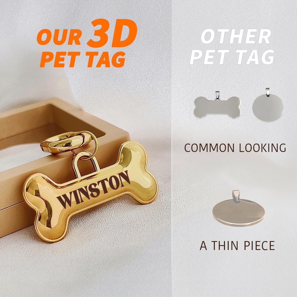 Kişiselleştirilmiş 3D Kemik Kö - Reflective Dog Collar Personalized Engraved incelemesi ve fiyatı