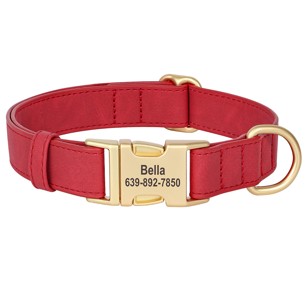 Kişiselleştirilmiş PU Deri Köp - Reflective Dog Collar Personalized Engraved incelemesi ve fiyatı