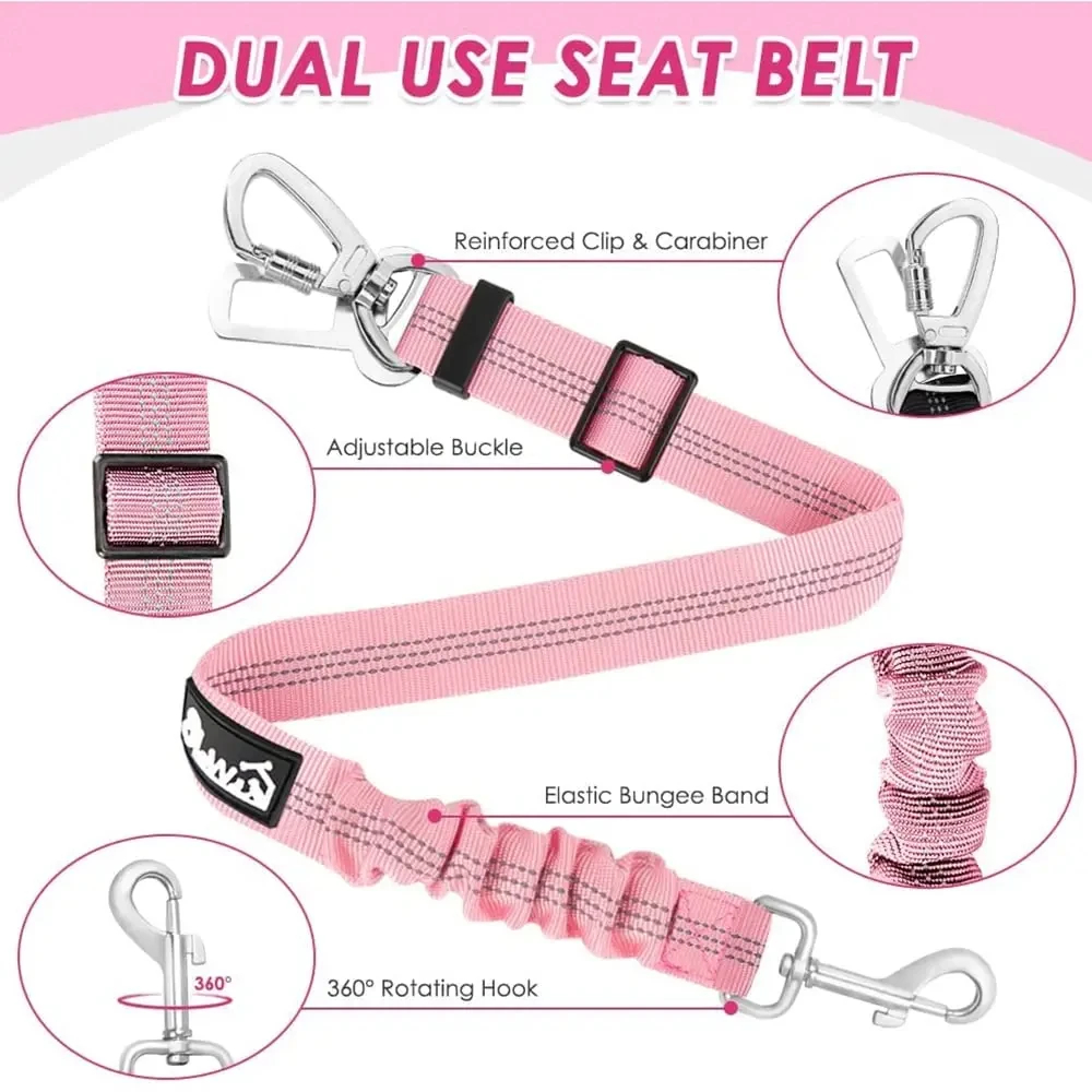 Köpek araba koşum emniyet keme - Dog Seat Belt Harness Safety Tether incelemesi ve fiyatı