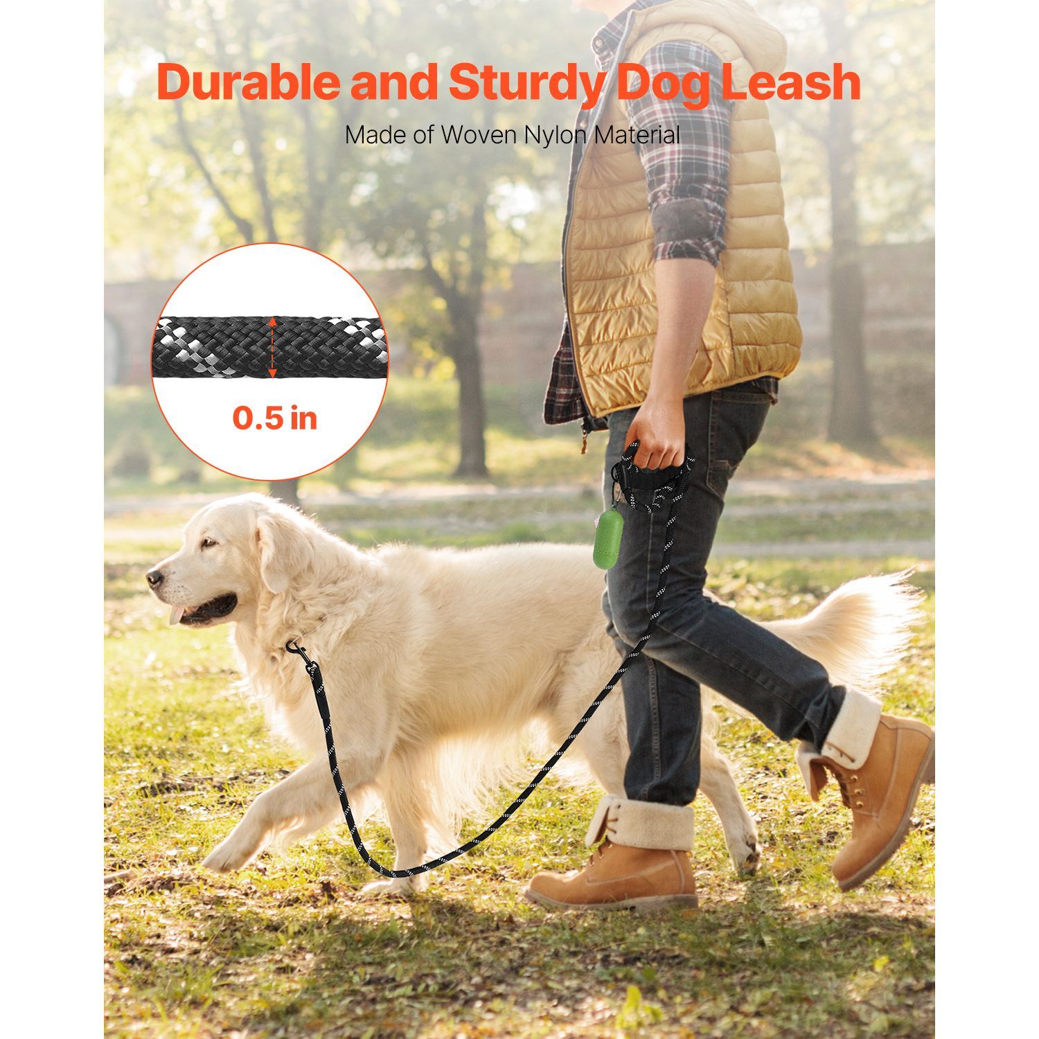 Halat Köpek Tasması, 6ft Ağır  - Heavy Duty Dog Leash Rope 6Ft Padded incelemesi ve fiyatı