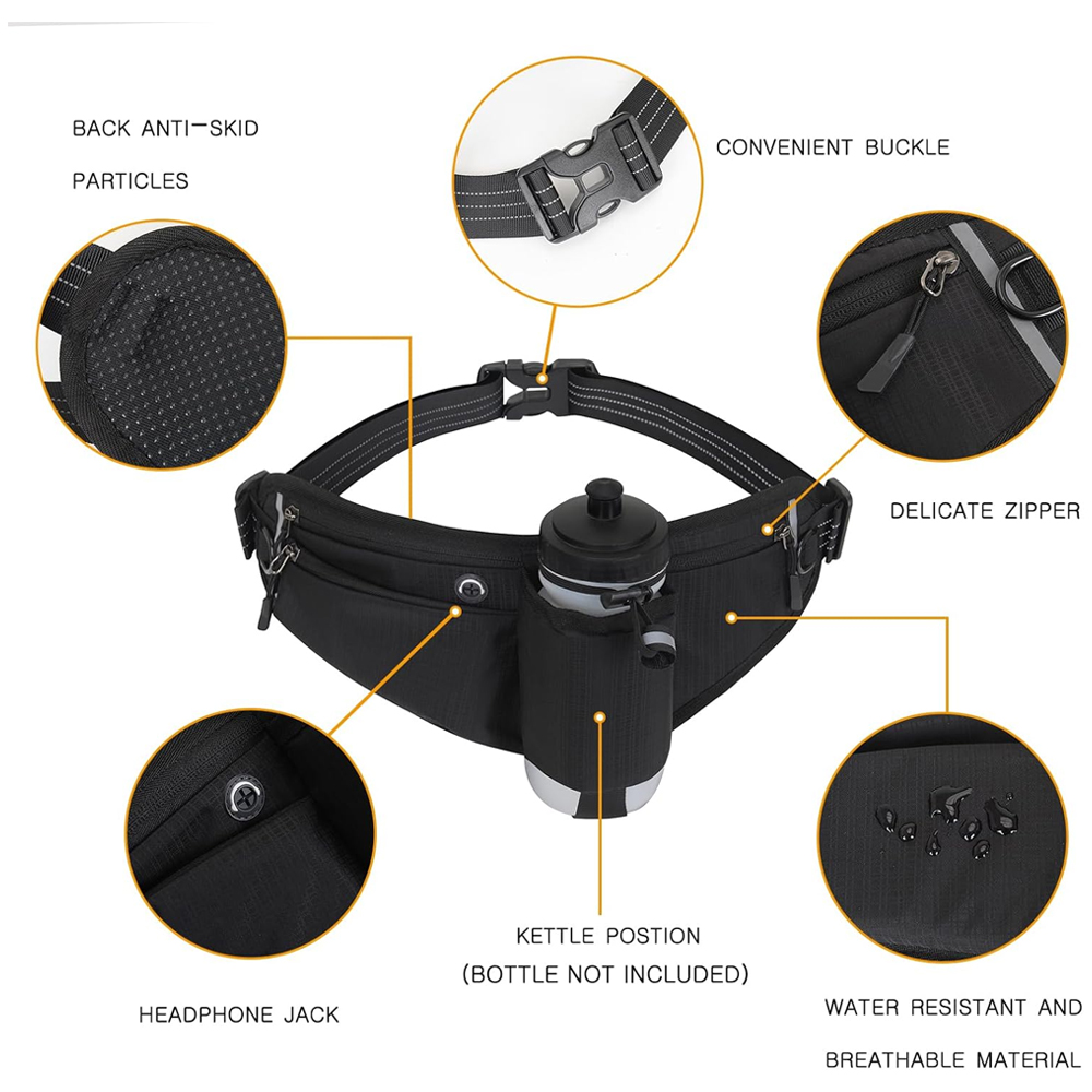 1 adet fanny paketi su şişesi  - Hands Free Dog Running Leash Waist Belt incelemesi ve fiyatı