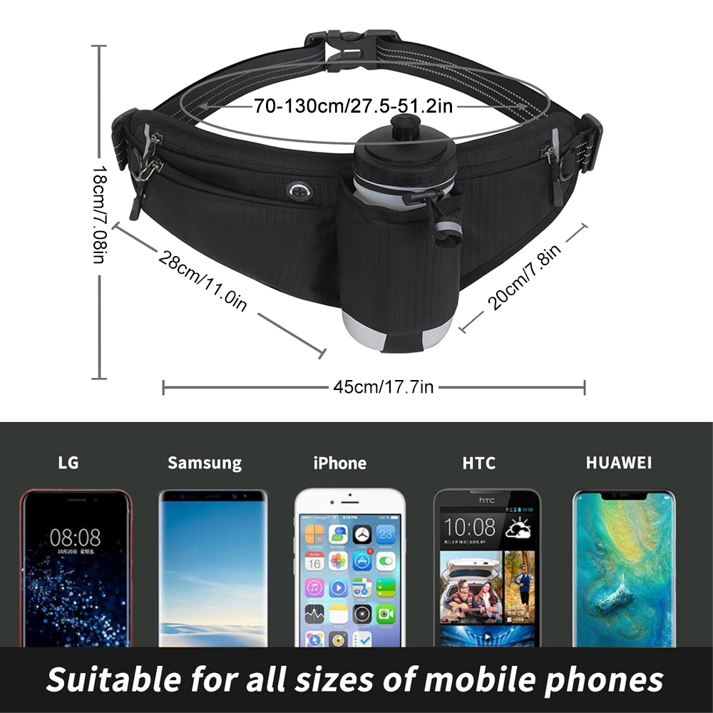 1 adet fanny paketi su şişesi  - Hands Free Dog Running Leash Waist Belt incelemesi ve fiyatı