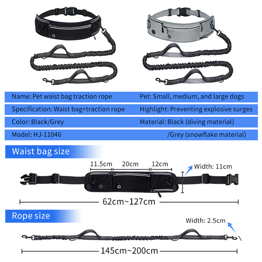 Katlanabilir Yansıtıcı Köpek T - Hands Free Dog Running Leash Waist Belt incelemesi ve fiyatı